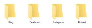 Social media folders