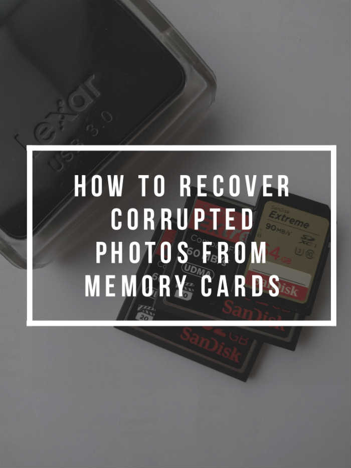 How to recover corrupted photos from memory card
