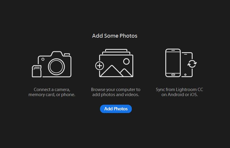 Importing photos