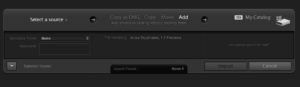 Lightroom Import settings dialog box